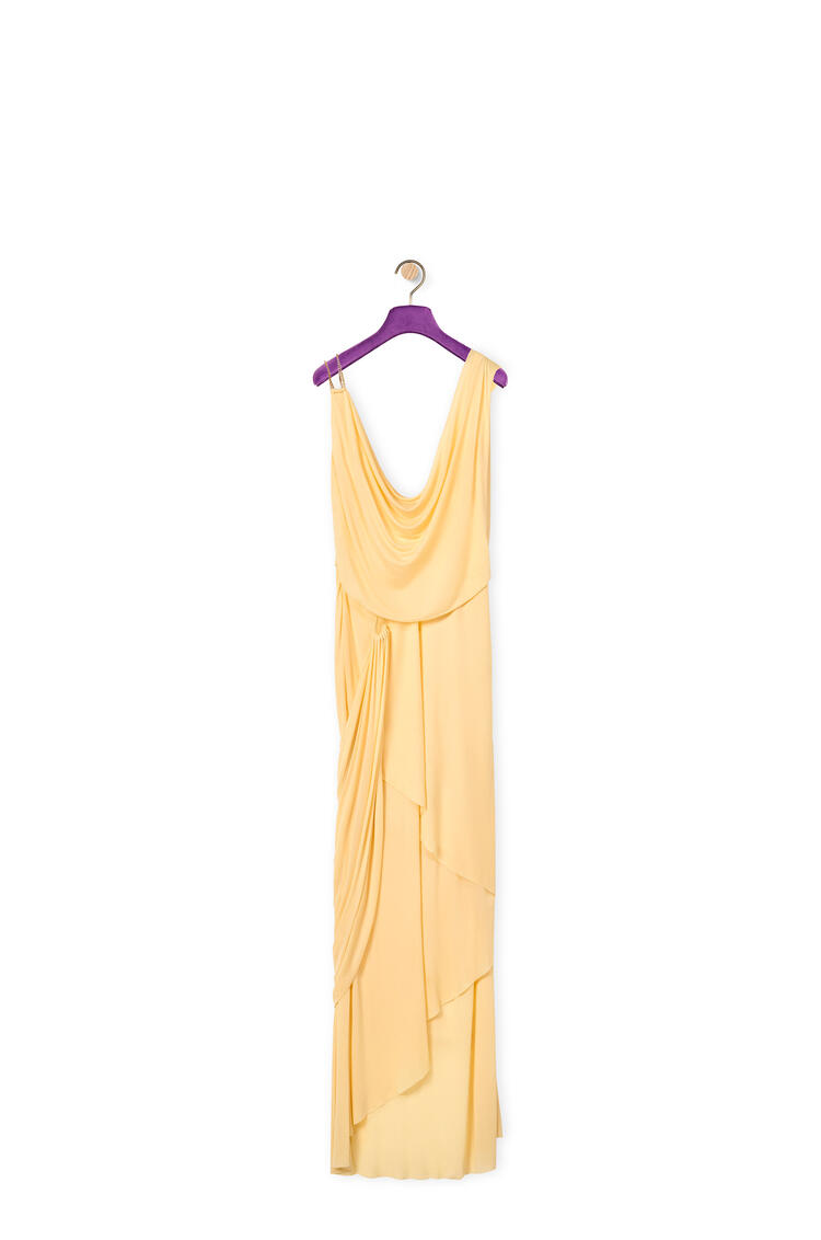 LOEWE Chain draped dress in viscose Light Yellow pdp_rd