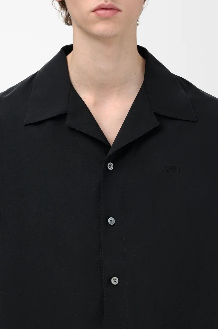 LOEWE Short sleeve shirt in wool Black