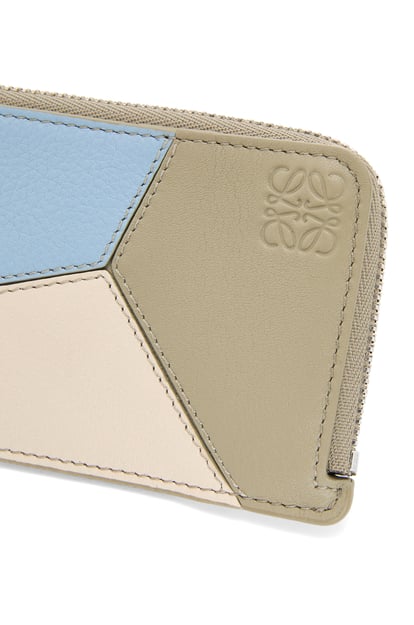 LOEWE Puzzle coin cardholder in classic calfskin Dusty Blue/Sage Green/Angora plp_rd
