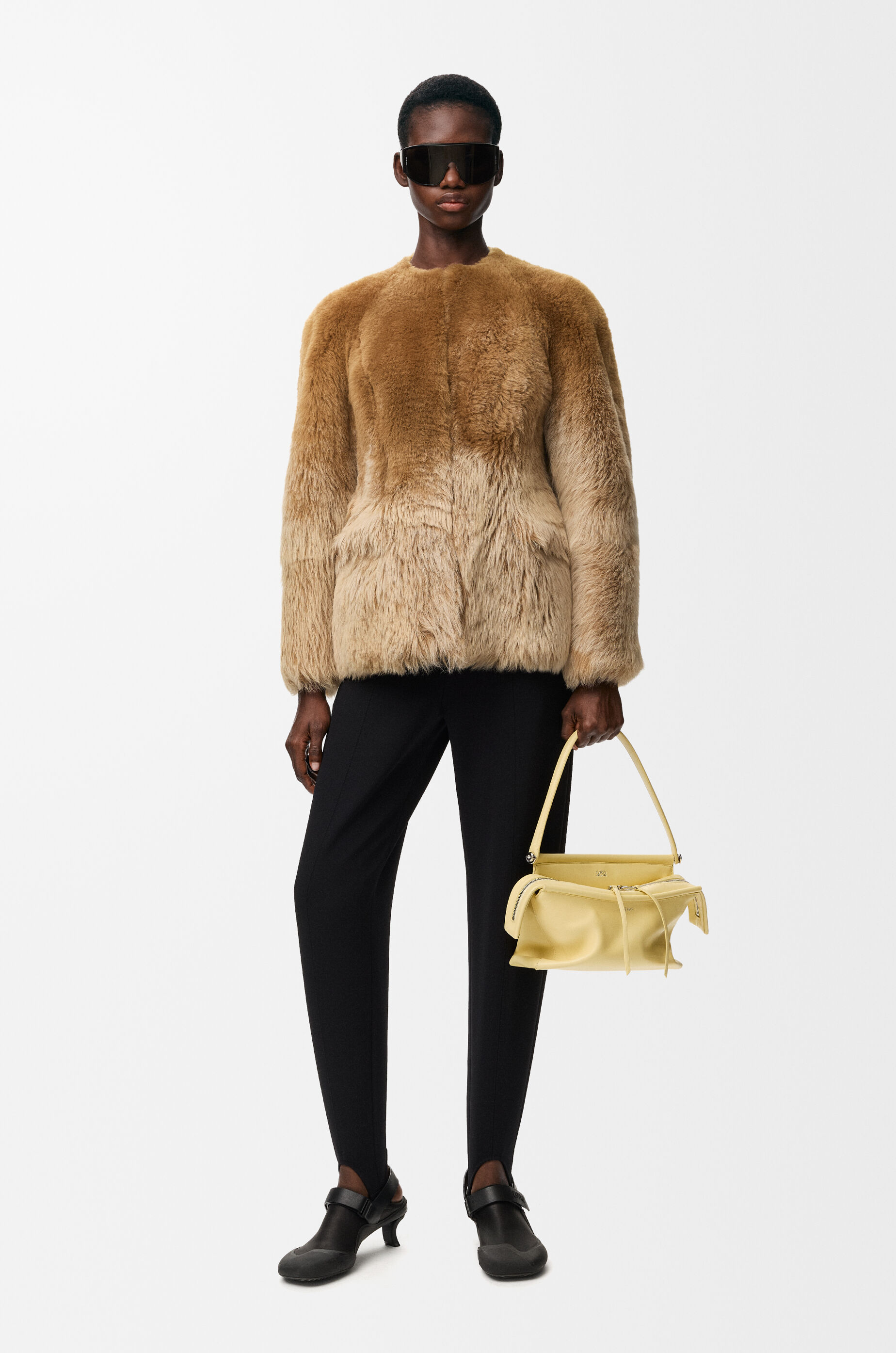 Jacket in shearling Beige - LOEWE USA Official Website