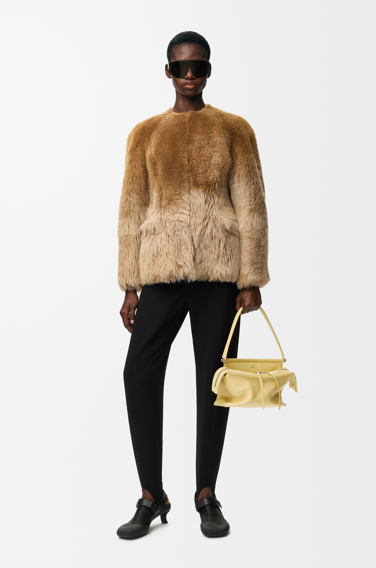 LOEWE Chaqueta en lana de oveja Camel