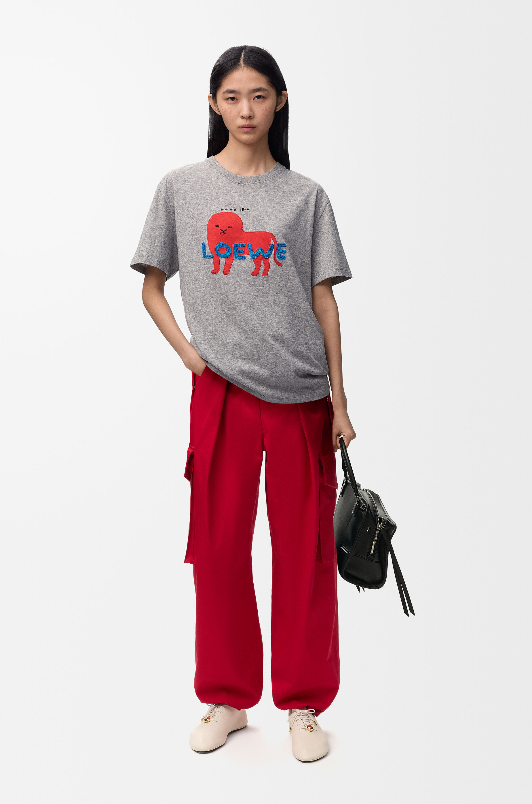 リラックスフィット Tシャツ（コットン） グレー - ロエベ 日本 公式サイト