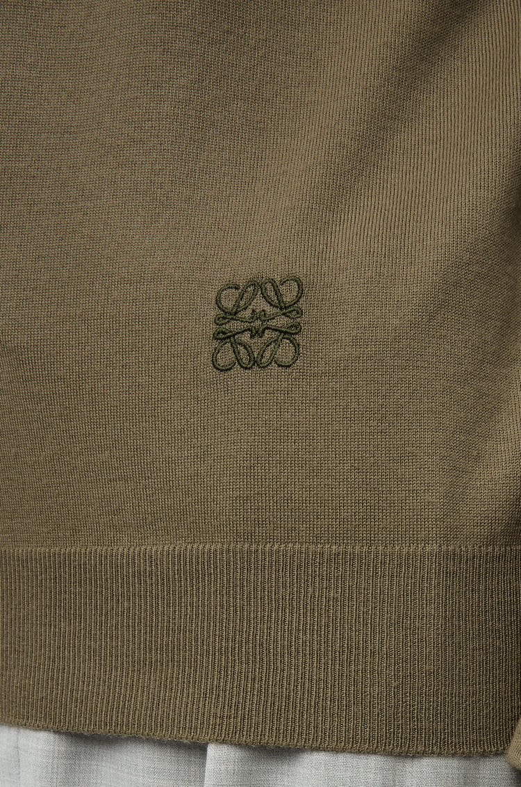 LOEWE Pull en laine Vert/Vert Kaki
