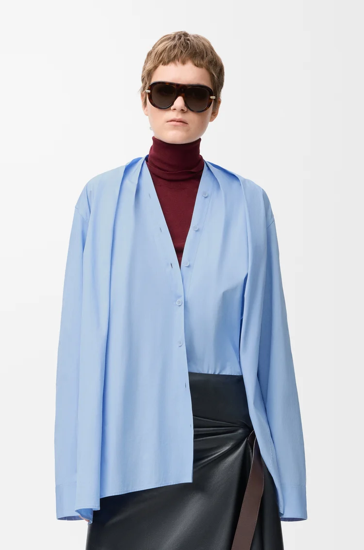 LOEWE Shirt in cotton Sky Blue