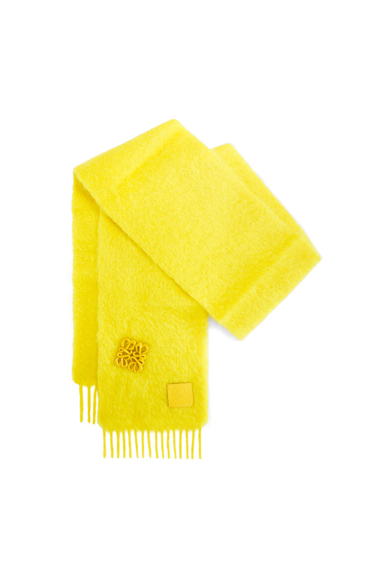 LOEWE Scarf in mohair and wool Yellow