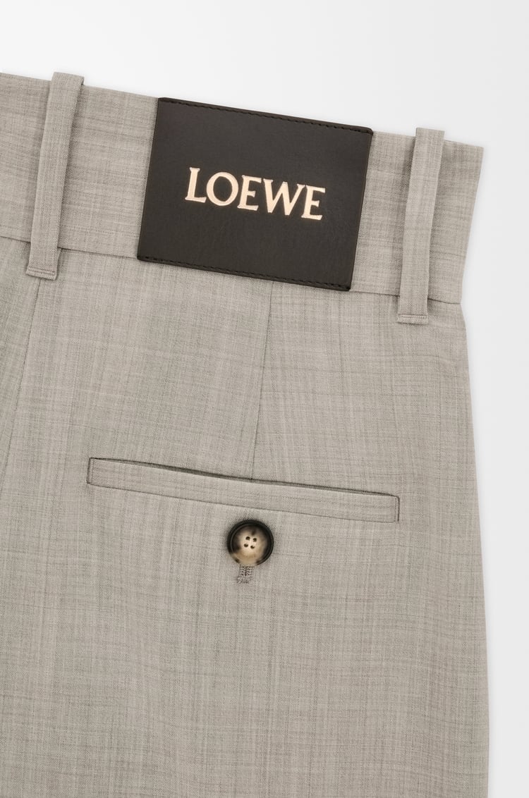 LOEWE クロップド ラップ トラウザーズ（ウール） ライトベージュメランジェ