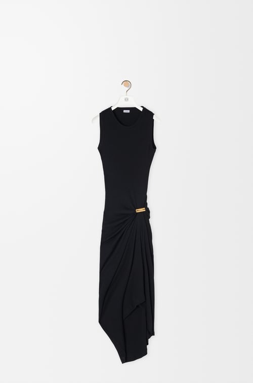 LOEWE Vestido sin mangas en algodón Negro