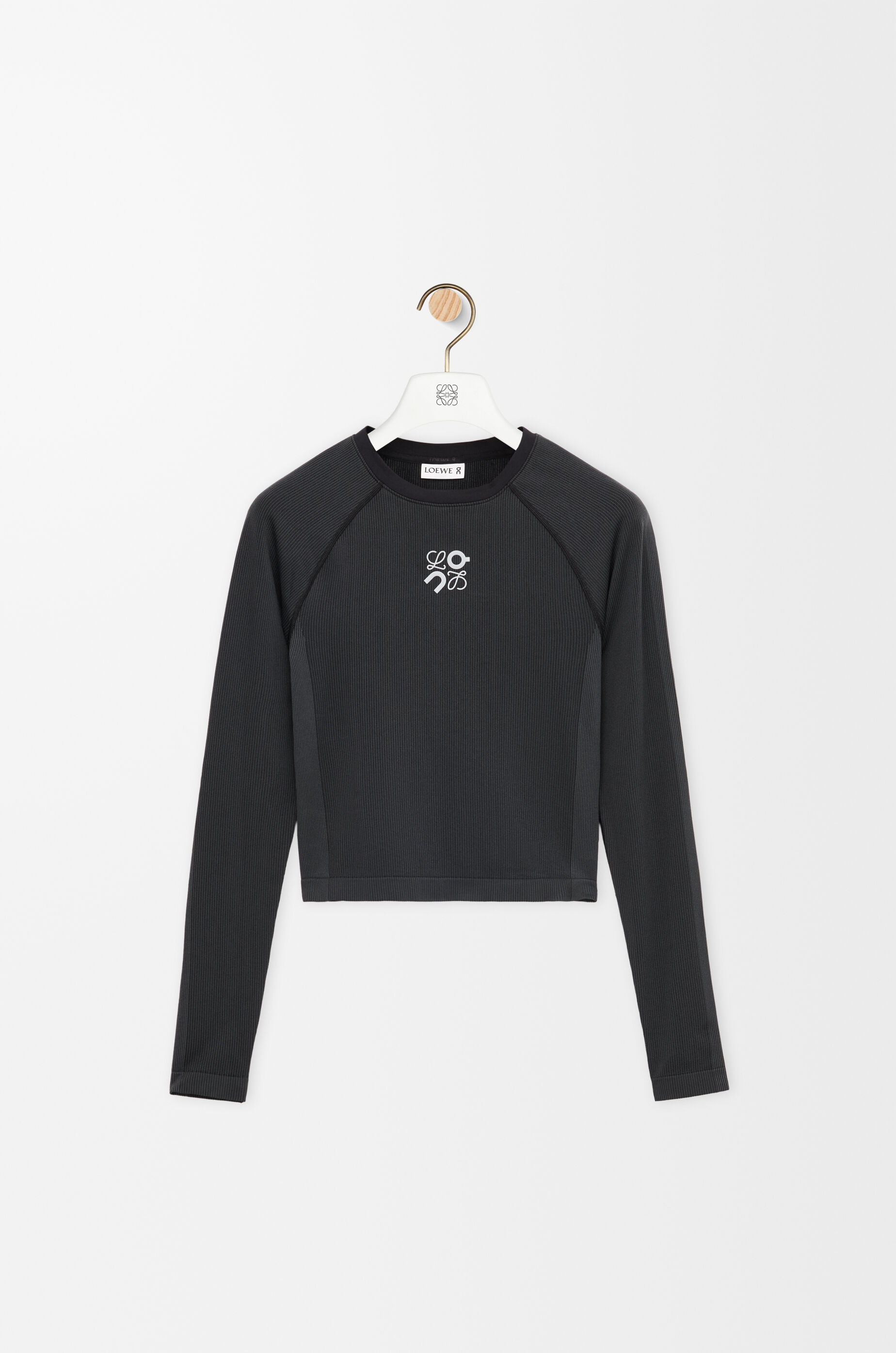 Long sleeve top in technical jersey Black - LOEWE