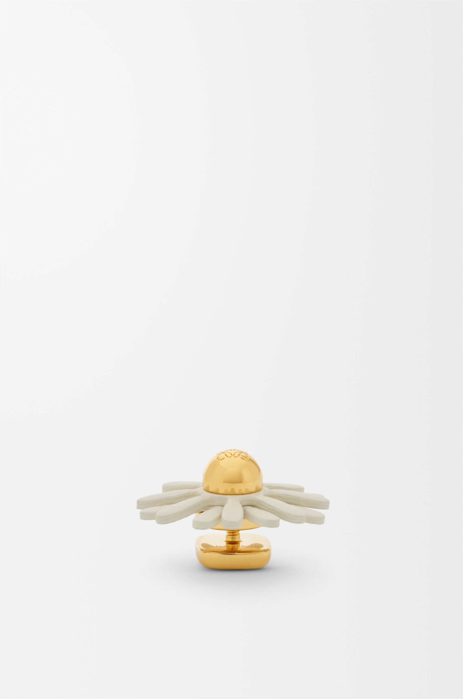 ロエベ お洒落ピンブローチ フラワー ピン(カーフ) ホワイト - LOEWE