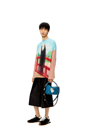 LOEWE Kaonashi long sleeve T-shirt in cotton Multicolor/Red plp_rd