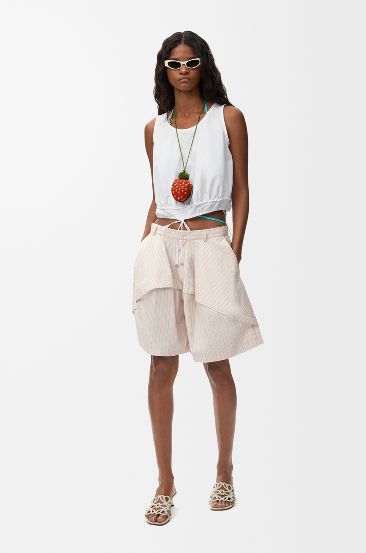 LOEWE Short in cotone Beige/Arancione