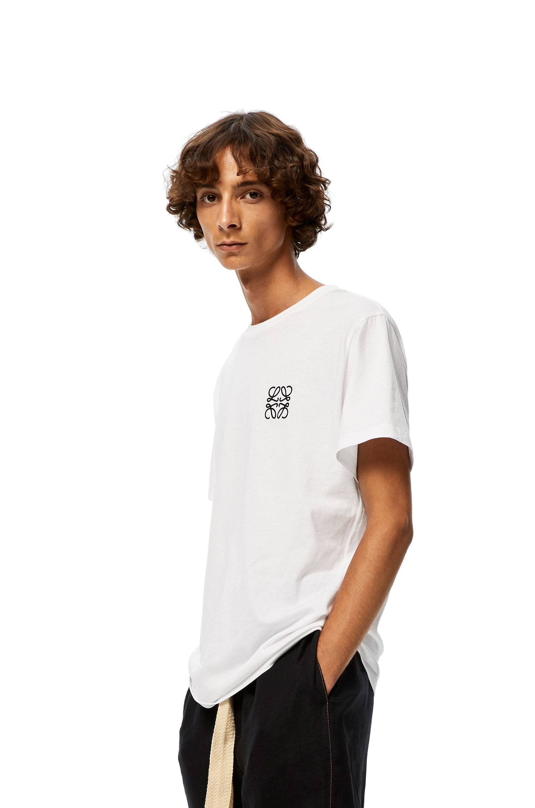Anagram embroidered t-shirt in cotton