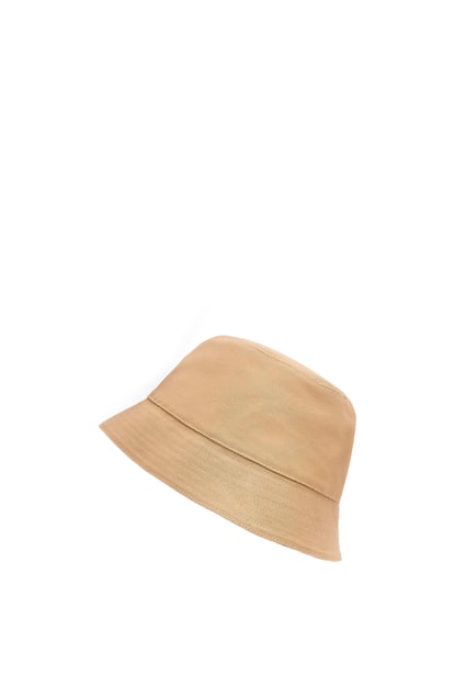 LOEWE Sombrero de pescador en lona y piel de ternera Arena/Bronceado plp_rd