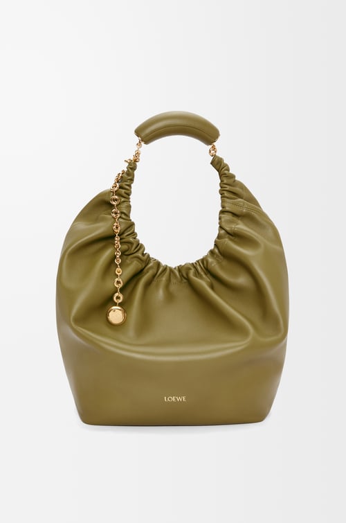 LOEWE Medium Squeeze bag in mellow nappa lambskin Olive plp_rd