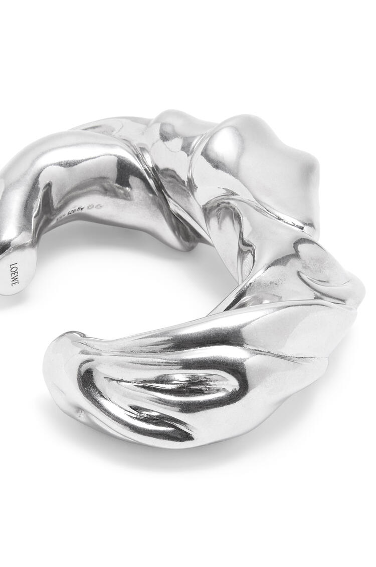 LOEWE Large nappa twist cuff in sterling silver Silver pdp_rd
