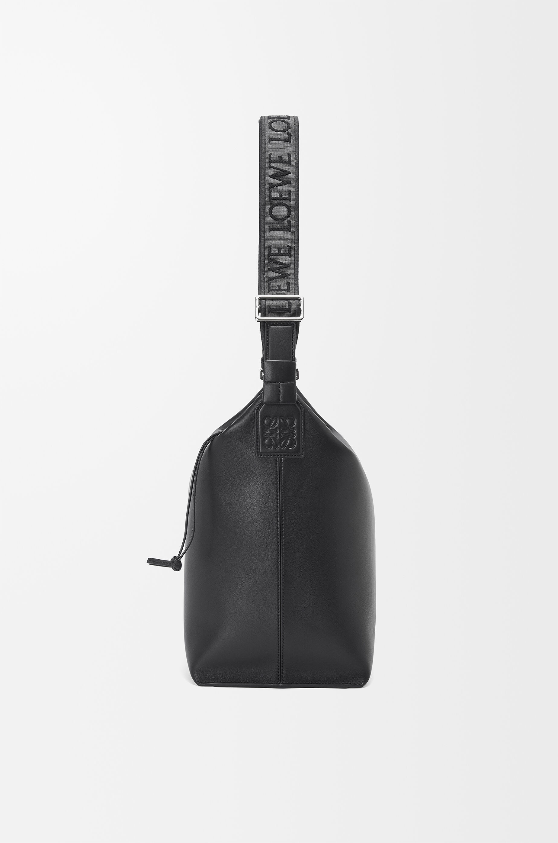 Cubi crossbody bag in supple smooth calfskin and jacquard