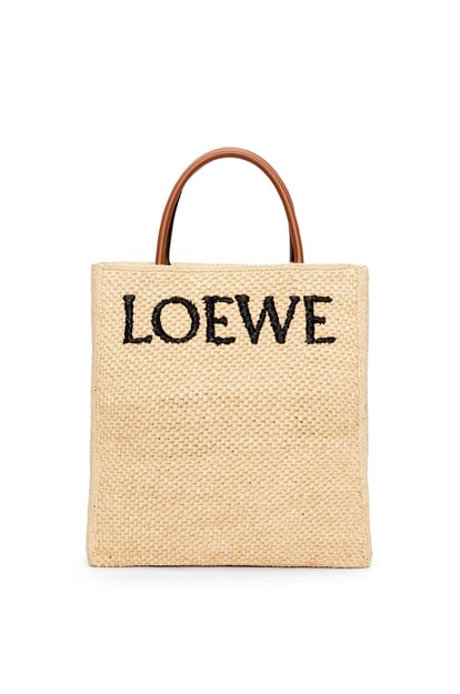 LOEWE Standard A4 Tote Bag aus Bast Natur/Schwarz plp_rd