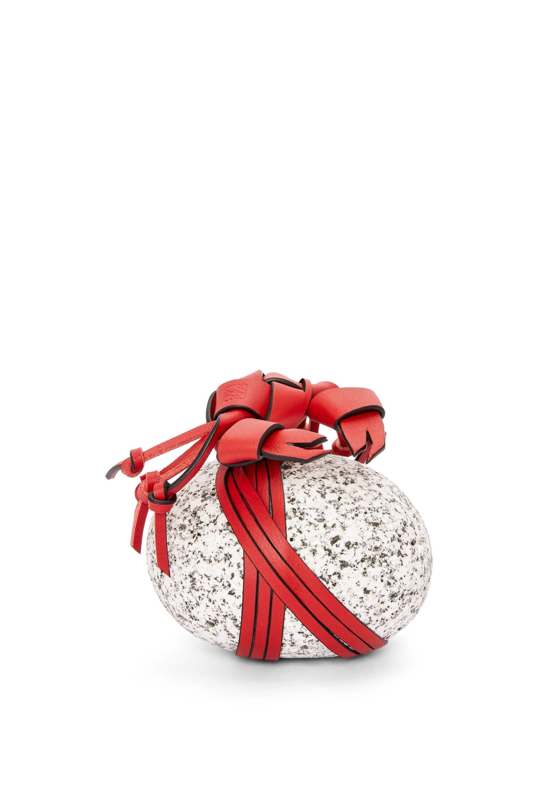 Crab paperweight in stone and calfskin Red LOEWE