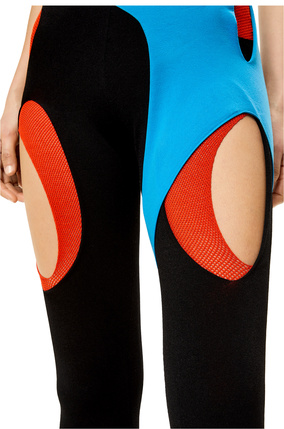 LOEWE Cut-out leggings in viscose Black/Blue/Orange plp_rd