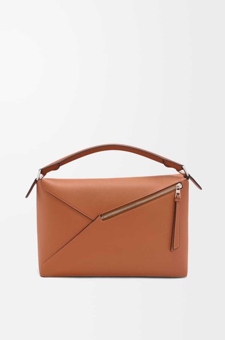 LOEWE Large Puzzle Edge bag in classic calfskin Tan