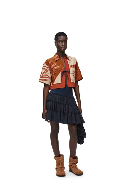 LOEWE Cropped shirt in cotton and silk Blush/Multicolor plp_rd