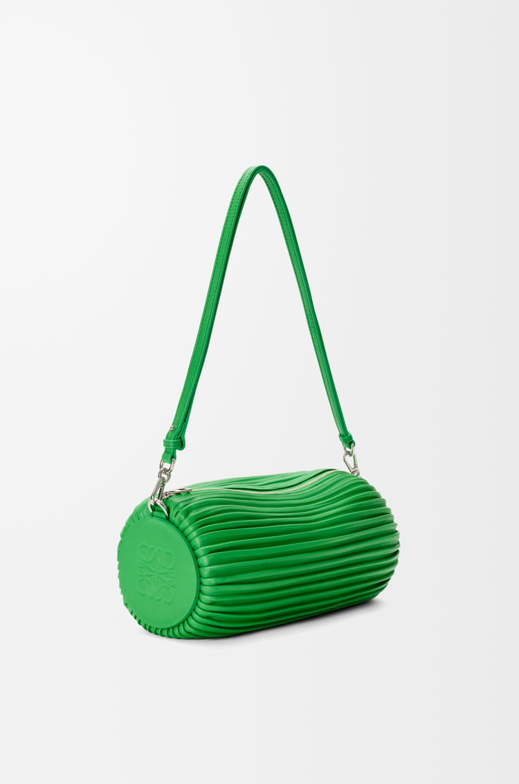 LOEWE 褶裥纳帕羊皮革手链小包 四叶草绿色