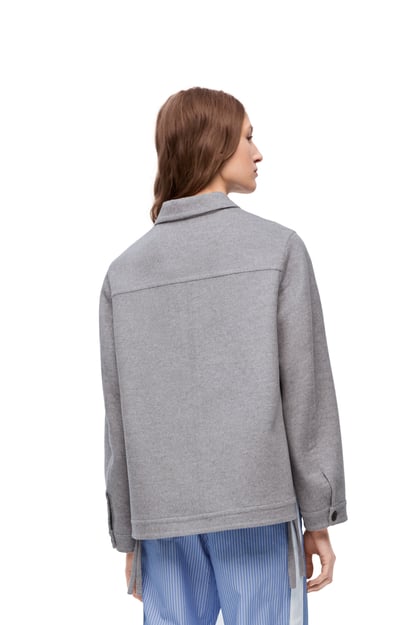LOEWE Workwear jacket in wool and cashmere Grey Melange plp_rd