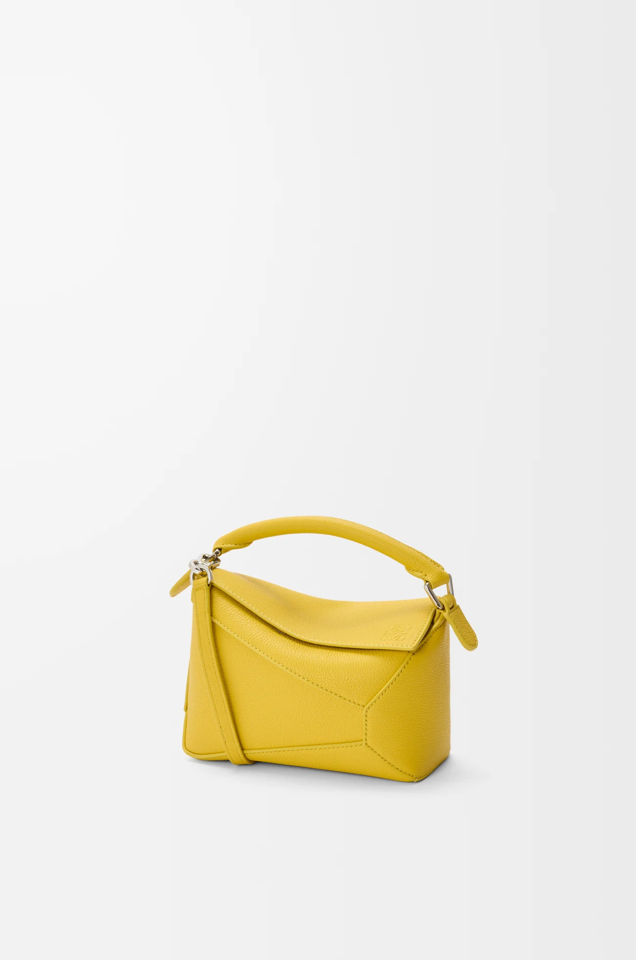 LOEWE Mini Puzzle Edge bag in soft grained calfskin Dandelion