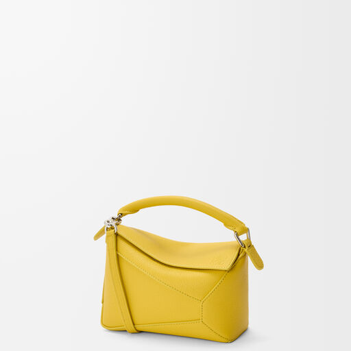 パズルエッジ バッグ ミニ（ソフトグレインカーフ） イエロー - LOEWE