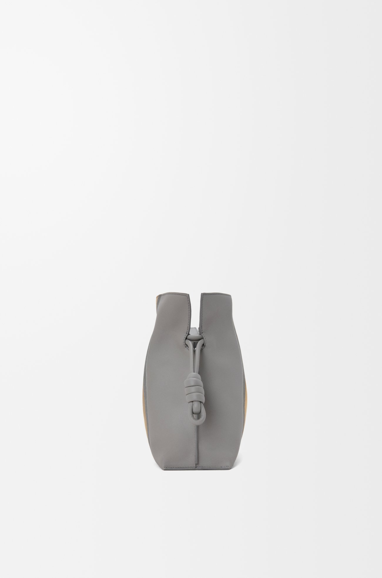 LOEWE Medium Flamenco clutch in nappa calfskin Sparkling Grey/Butter
