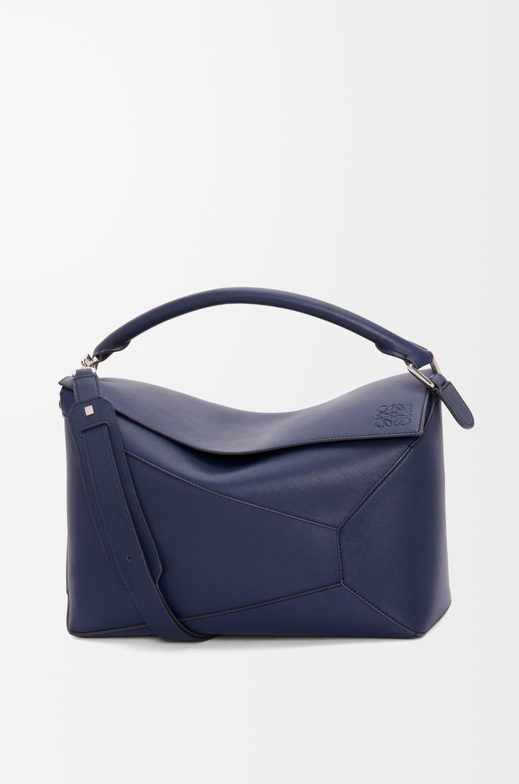 LOEWE Bolso Puzzle grande en piel de ternera Azul Abismo