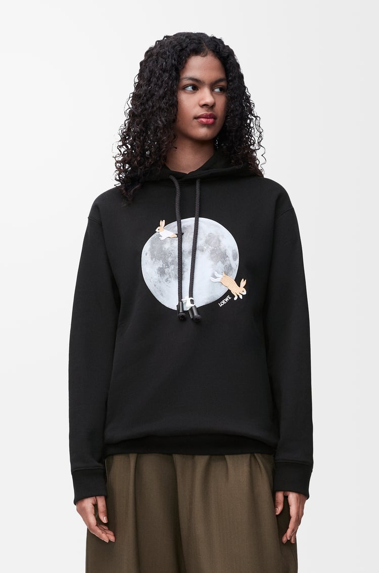 LOEWE Relaxed fit hoodie in cotton Black