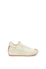 LOEWE Flow Runner in nylon and brushed suede Canvas/Soft White