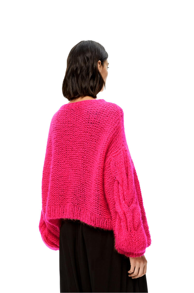 LOEWE Anagram sweater in mohair Fluo Pink pdp_rd