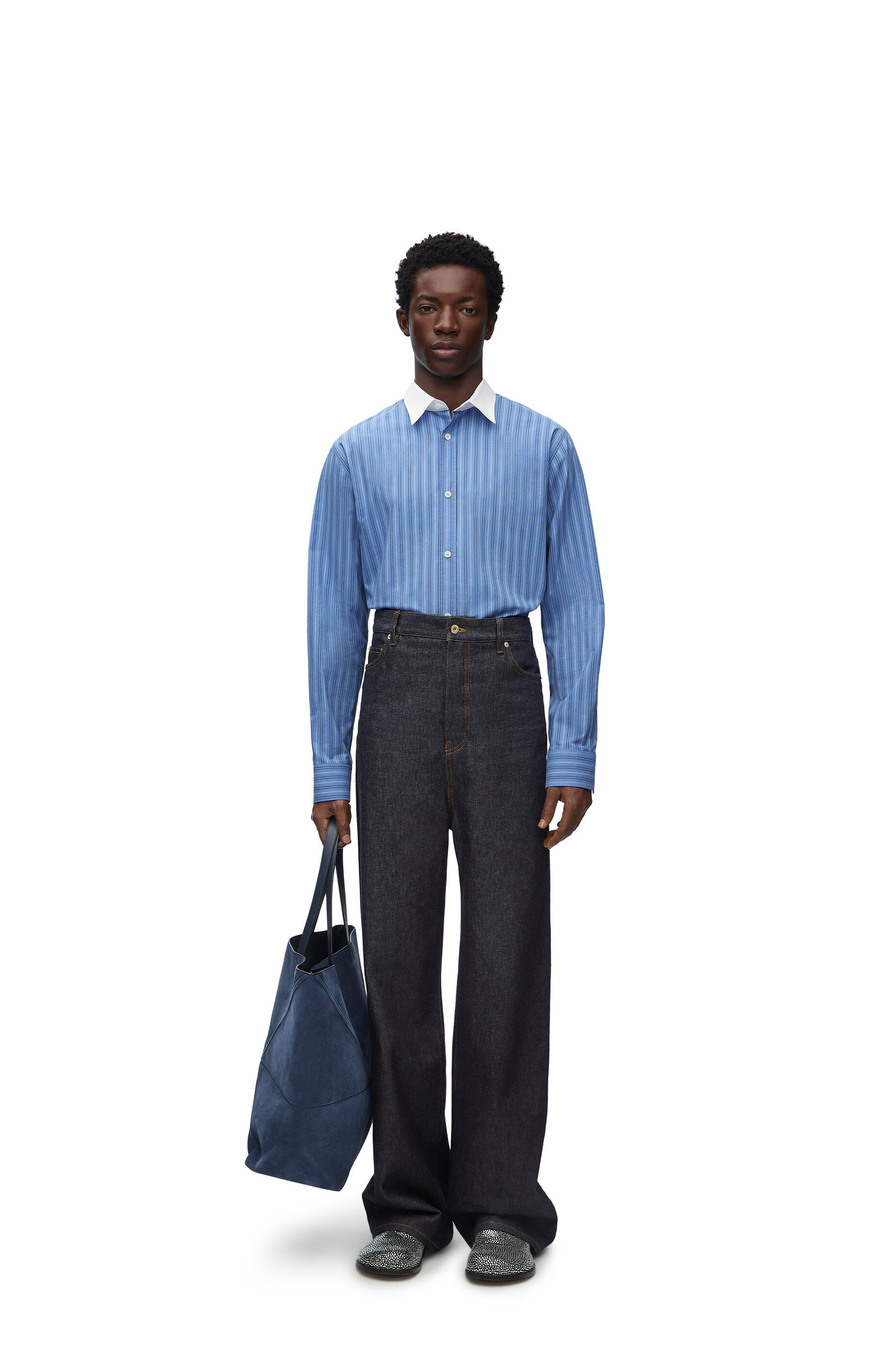 Shirt in cotton Stone Blue LOEWE