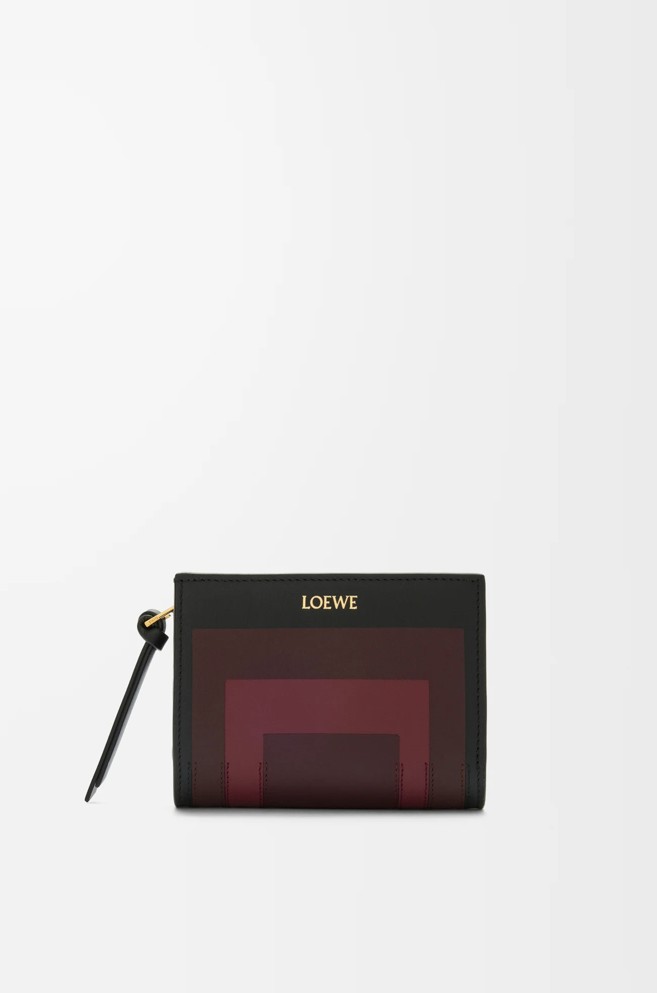LOEWE Compact wallet in nappa calfskin Black/Burgundy