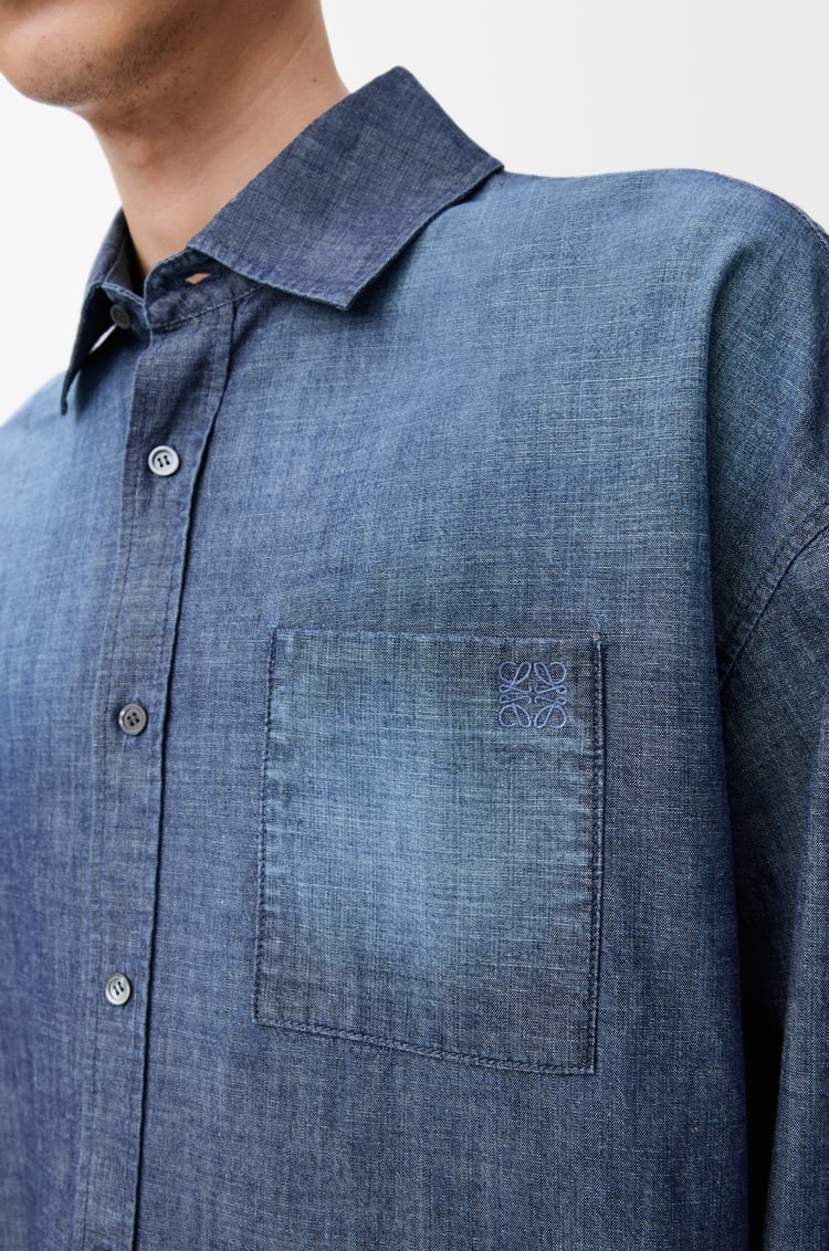 LOEWE Camisa en algodón Azul Lavado