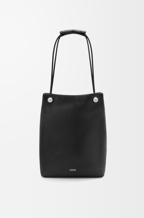 LOEWE Bolso Pebble Hobo en piel de ternera graneada Negro plp_rd