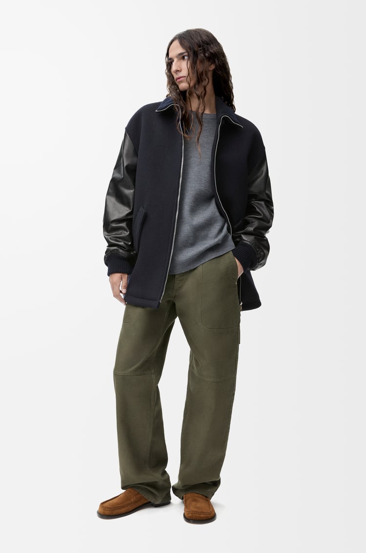 LOEWE Hybrid jacket in wool Navy/Black