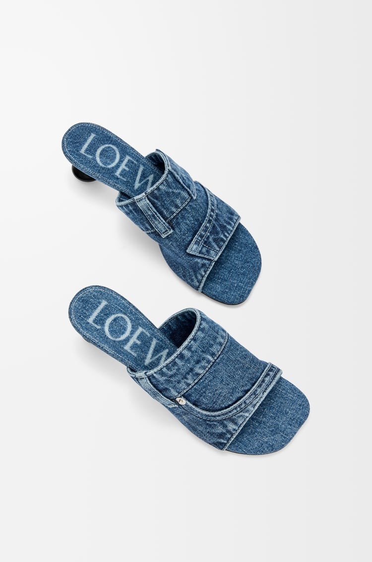 LOEWE Toy Panta slide in washed denim Washed Denim