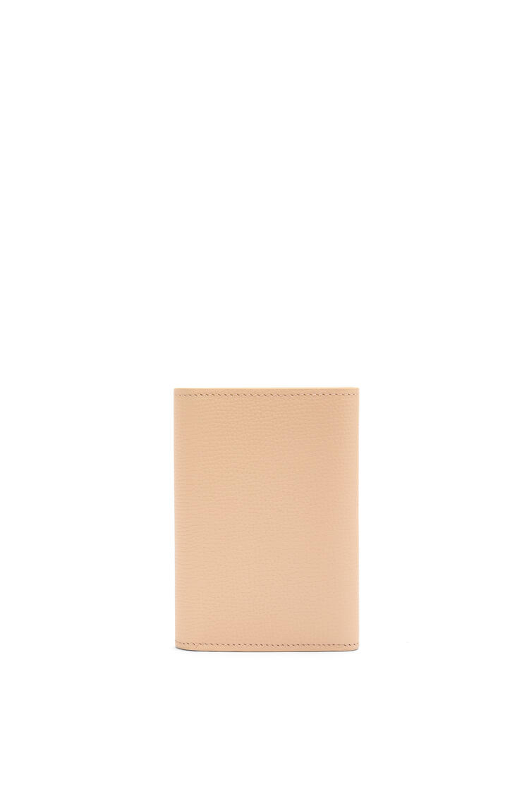 LOEWE Anagram small vertical wallet in pebble grain calfskin Nude