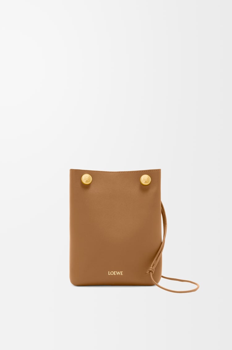 LOEWE Pebble pouch in smooth calfskin Oak