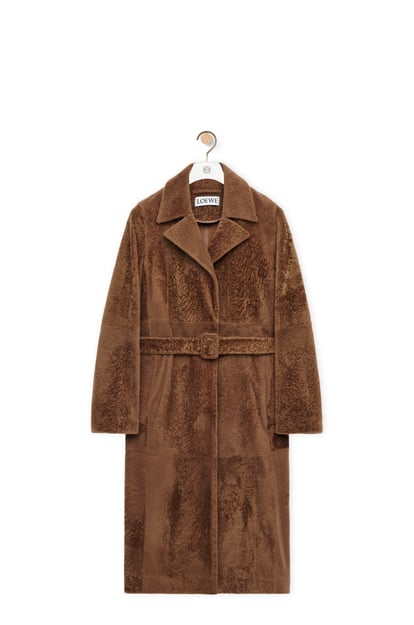 LOEWE Coat in shearling Light Brown Sugar plp_rd
