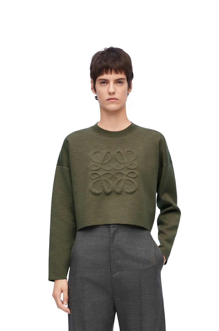 LOEWE Anagram sweater in wool Khaki Green