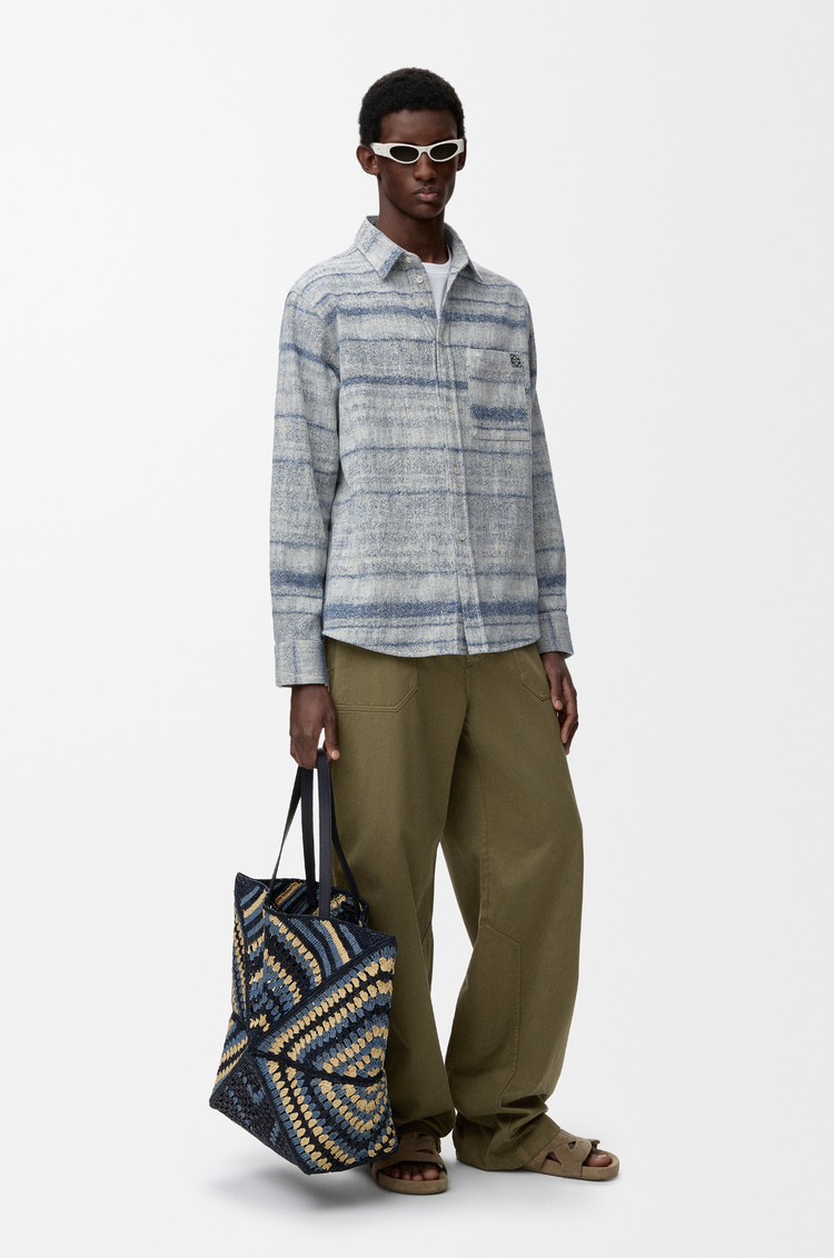 LOEWE 棉质长裤 卡其绿色