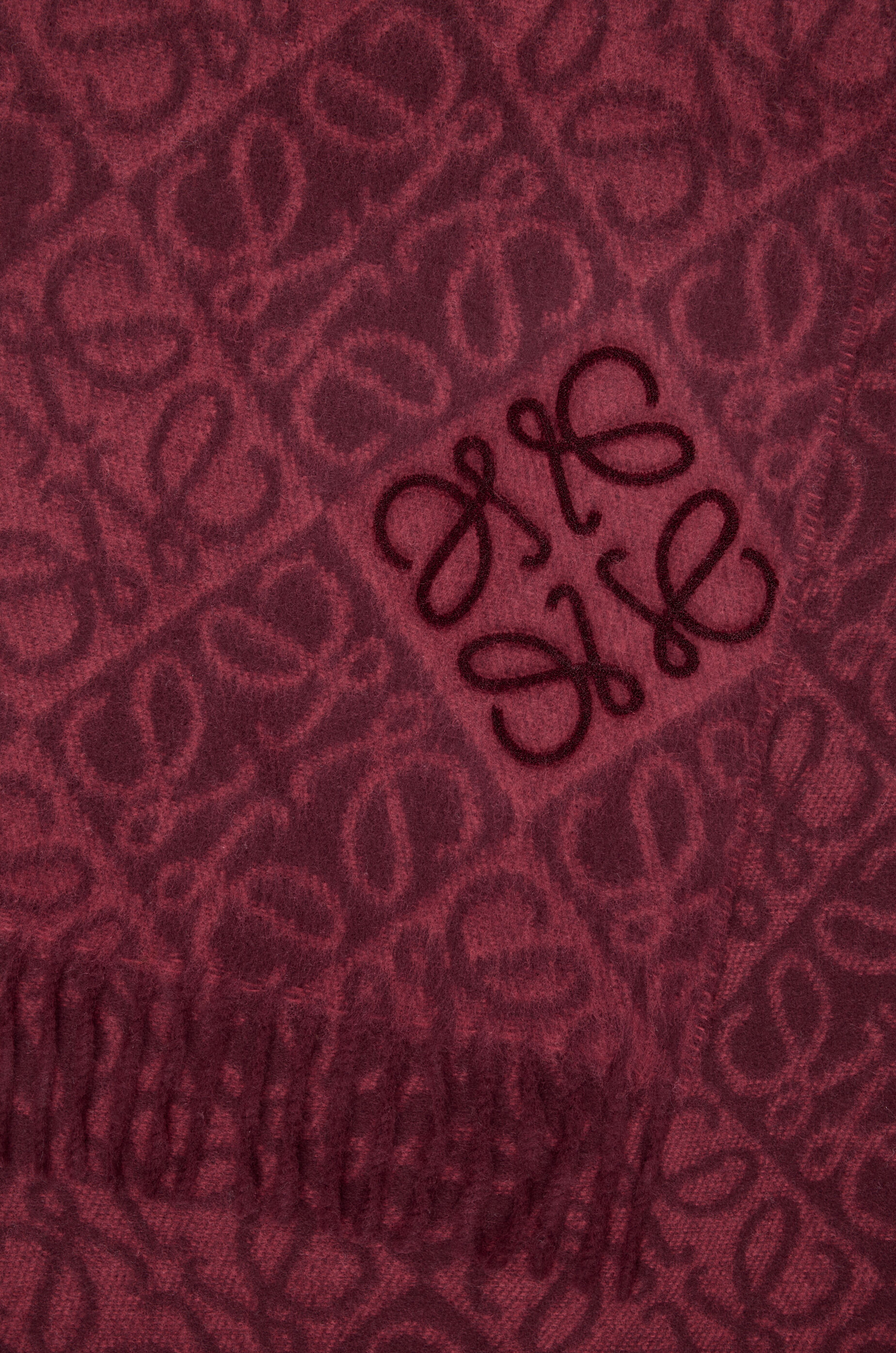Anagram scarf in wool and cashmere Red - LOEWE