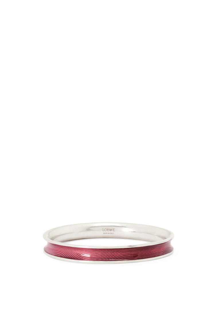 LOEWE Wave bangle in sterling silver and enamel Fuchsia pdp_rd