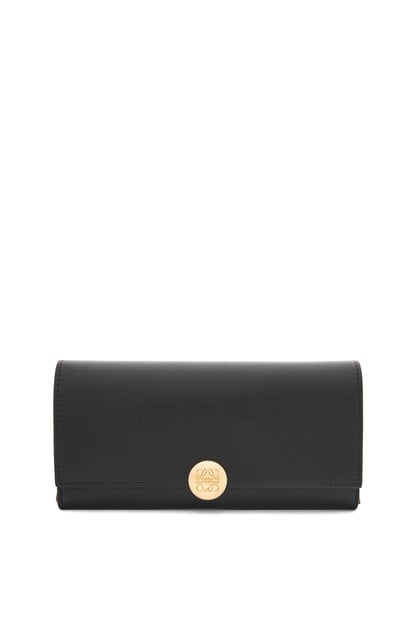 LOEWE Kontinentale Pebble Brieftasche aus glänzendem Nappa-Kalbsleder Schwarz plp_rd