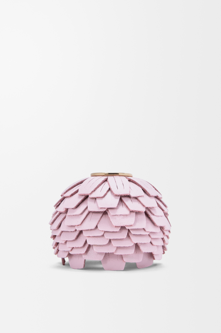 LOEWE 經典小牛皮花卉骰子 淺粉紅