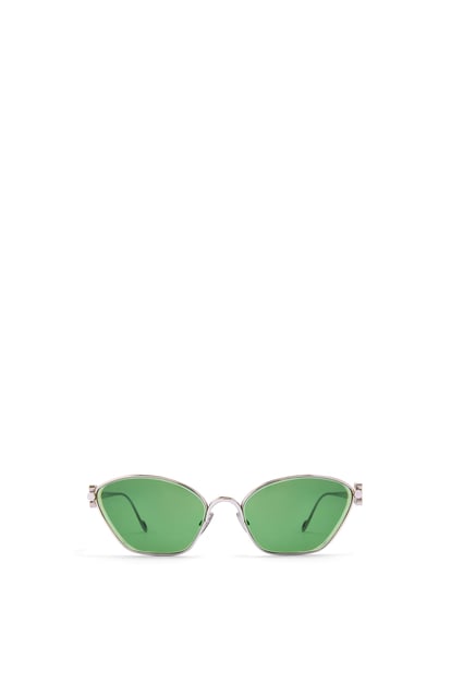LOEWE Gafas de sol Anagram estilo hexagonal en metal Verde Oscuro plp_rd
